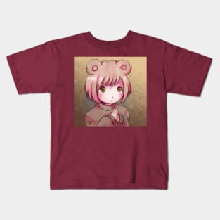 Bear Girl - Cute Kawaii Original Character Anime Art Kids T-Shirt